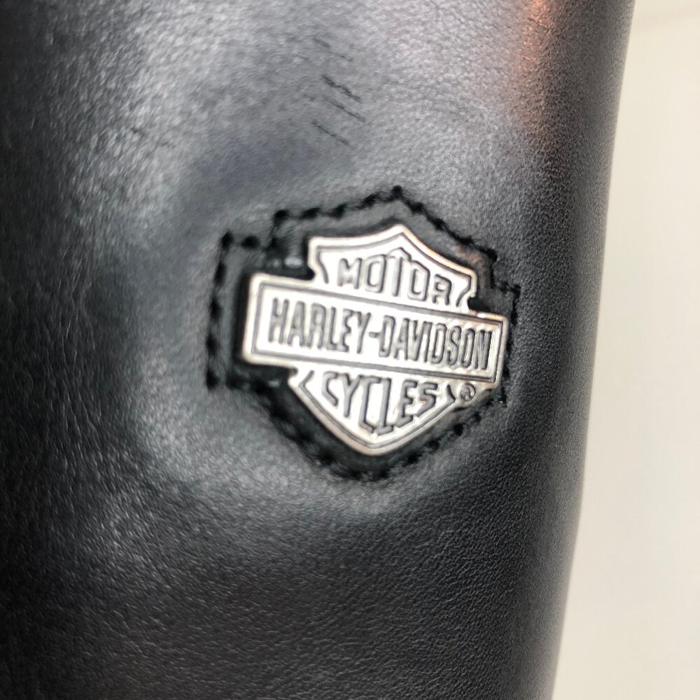 Harley-Davidson Women's Black Leather Cowgirl Boots Sz. 9 GORGEOUS! - Picture 11 of 12